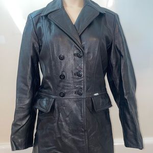 Leather Jacket, double breasted